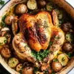 Creamy Lemon and Herb Pot Roasted Chicken Recipe