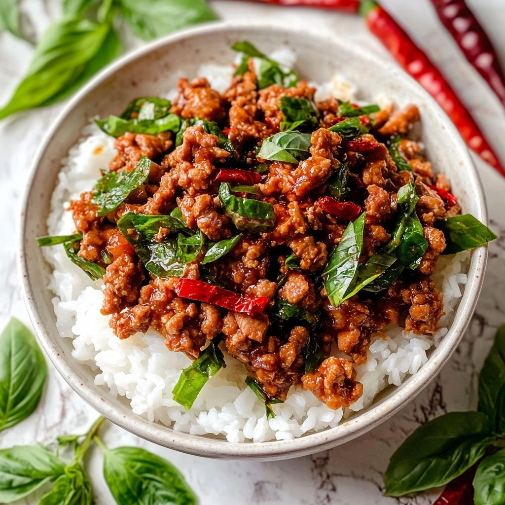 Thai-Basilikum-Hühnchen-Rezept - Rezeptbild