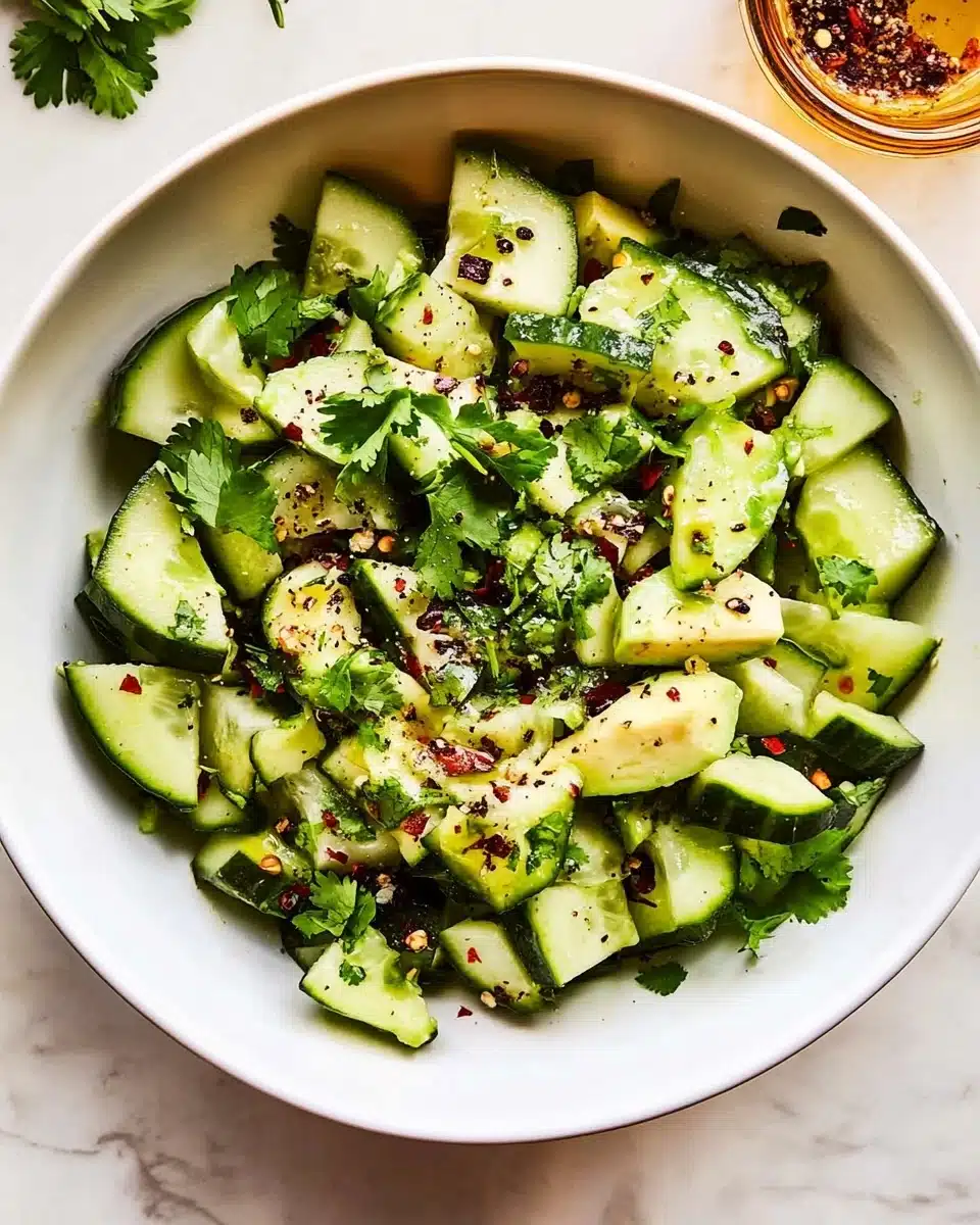 5-Minute Spicy Cucumber Salad Recipe