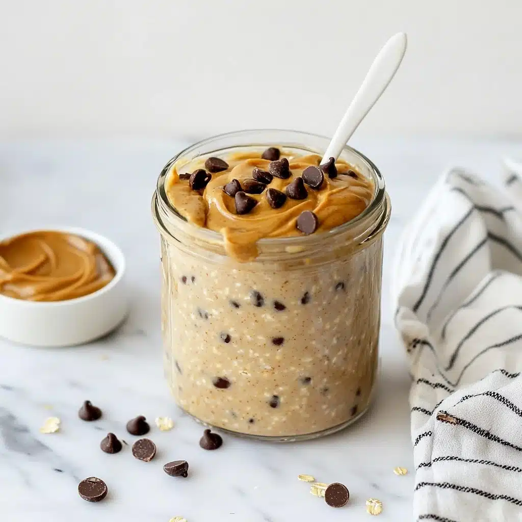 Peanut Butter Cookie Dough Overnight Oats Recipe - Recipe Image