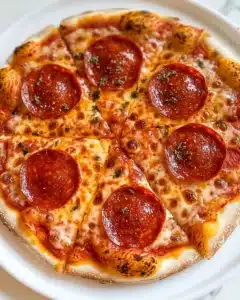 Easy 5 Minute Air Fryer Tortilla Pizza Recipe