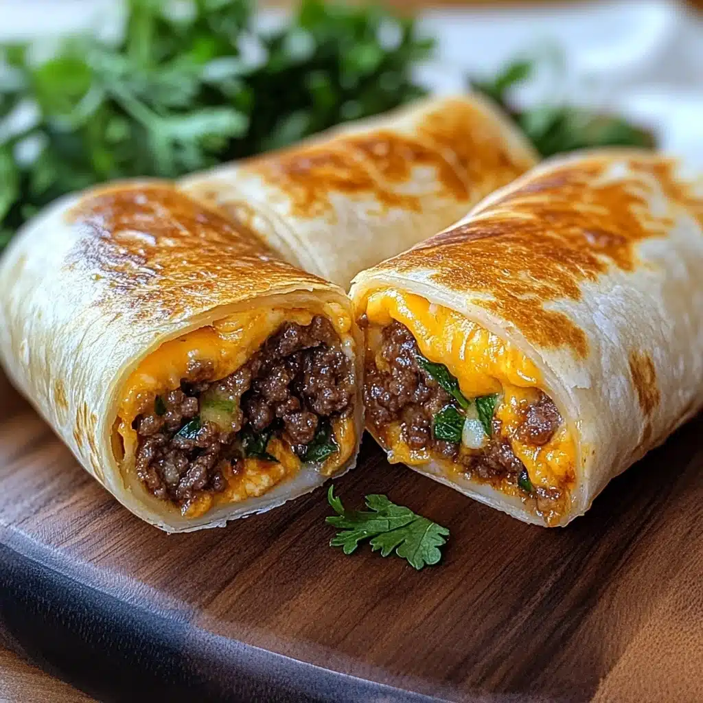 Garlic Butter Beef Cheeseburger Rollups Recipe - Recipe Image