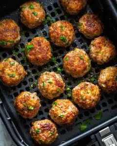 Air Fryer Chicken Meatballs With Parmesan Recipe