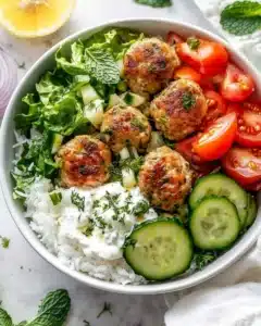 Greek Chicken Meatballs Recipe