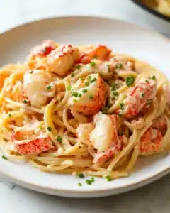 Lobster Pasta with Cream Sauce Recipe