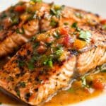 Marry Me Salmon Recipe with Sun-Dried Tomatoes and Creamy Parmesan Sauce Recipe