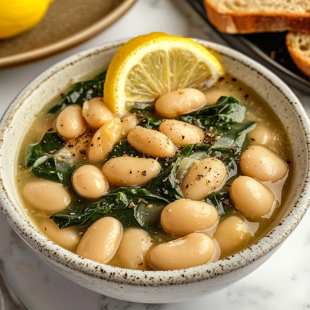 Creamy Lemon Garlic Butter Beans Recipe - Recipe Image