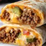 Easy Air Fryer Cheeseburger Wraps Recipe