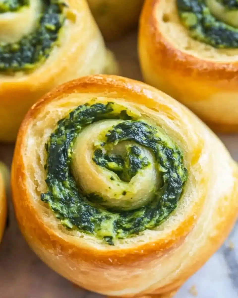Spinach and Mozzarella Stuffed Bread Rolls Recipe