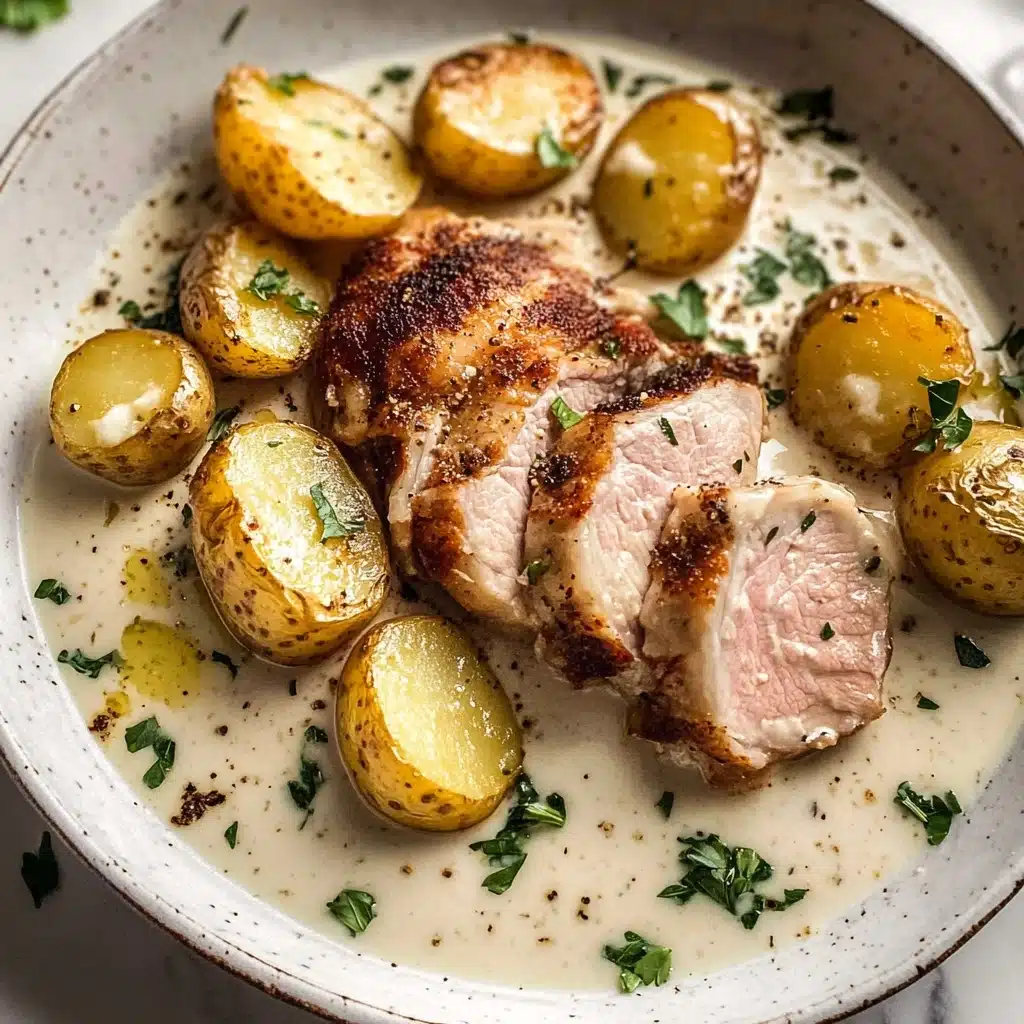 Creamy Lemon and Herb Pot Roasted Chicken Recipe - Recipe Image