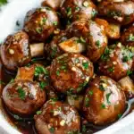 Balsamic Soy Roasted Garlic Mushrooms Recipe