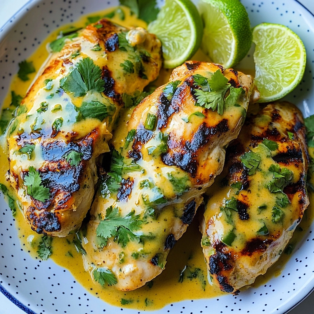 Grilled Salsa Verde Pepper Jack Chicken Recipe - Recipe Image