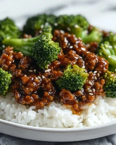 Honey Garlic Ground Beef and Broccoli Stir-Fry Recipe