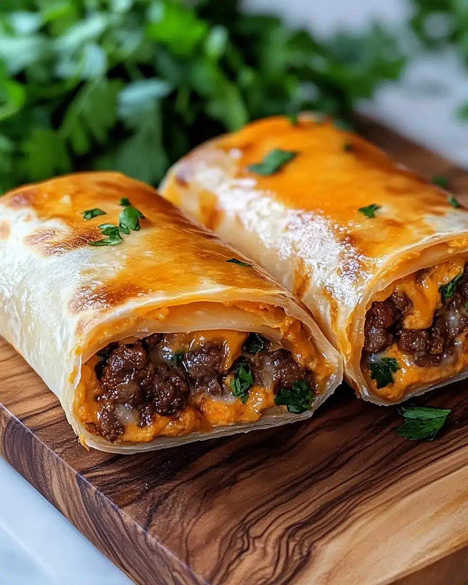 Garlic Butter Beef Cheeseburger Rollups Recipe