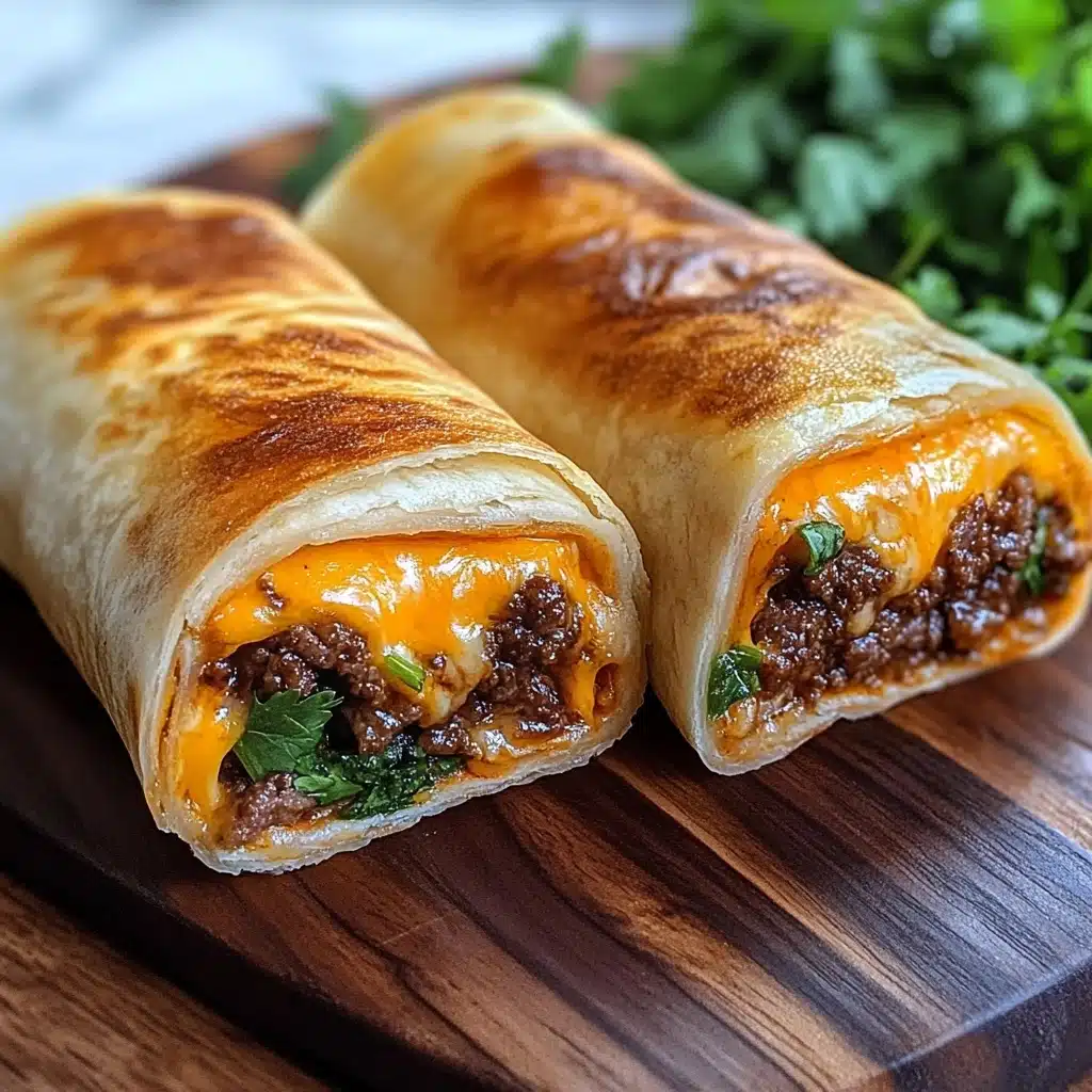 Garlic Butter Beef Cheeseburger Rollups Recipe - Recipe Image