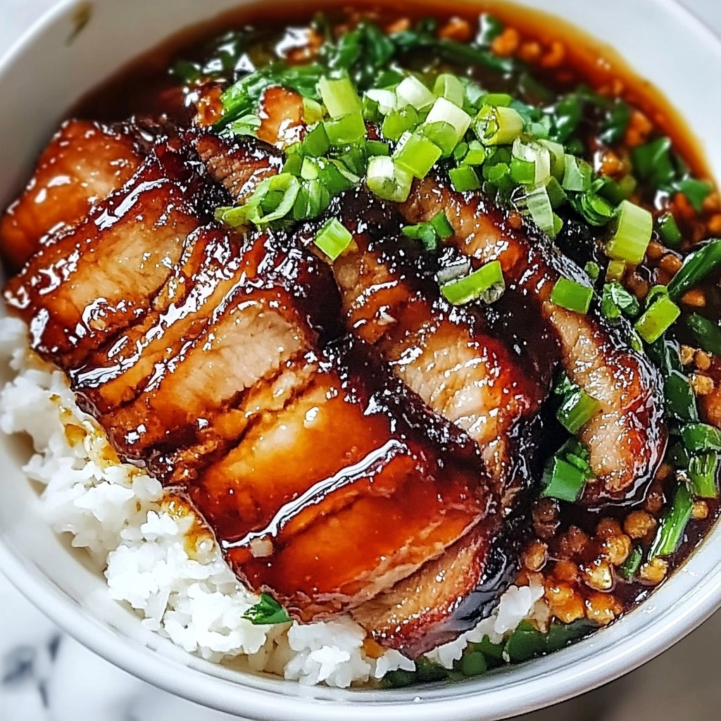Caramelised Soy Chicken in Garlic Ginger Broth with Rice Recipe - Recipe Image