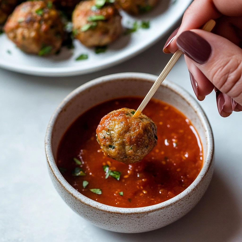 Air Fryer Chicken Meatballs With Parmesan Recipe - Recipe Image