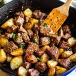 Garlic Butter Steak Bites and Potatoes Recipe
