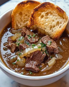 French Onion Beef Short Rib Soup Recipe