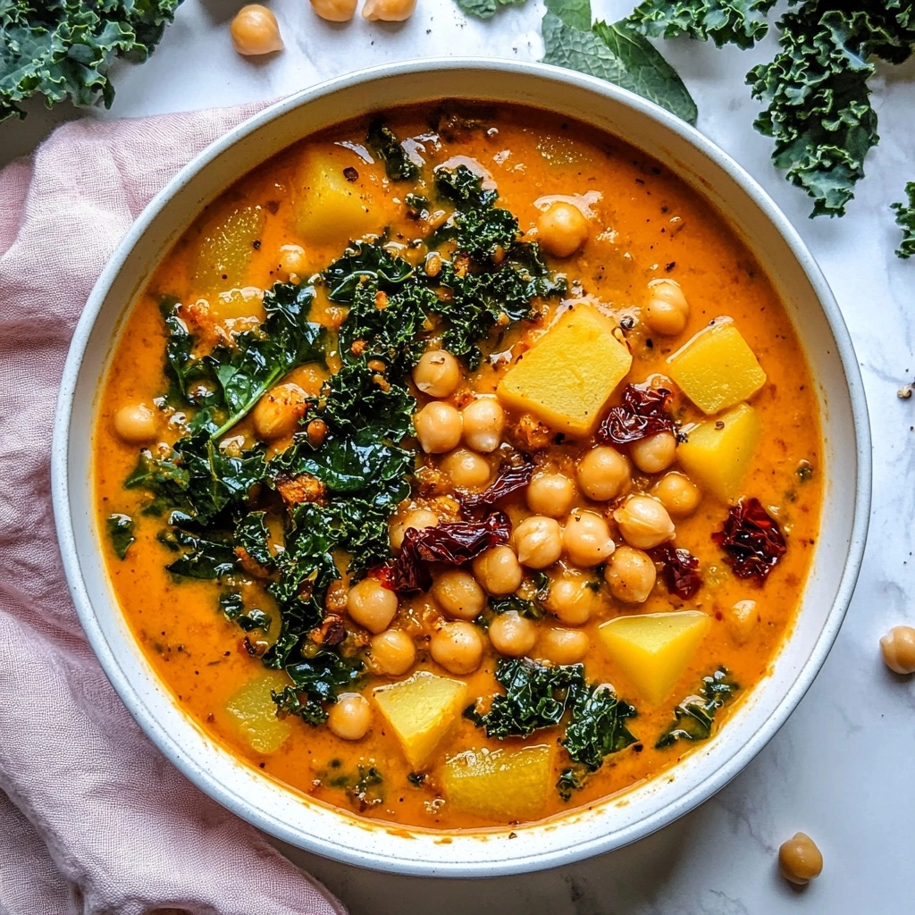 Creamy Tuscan Chickpea Soup Recipe - Recipe Image