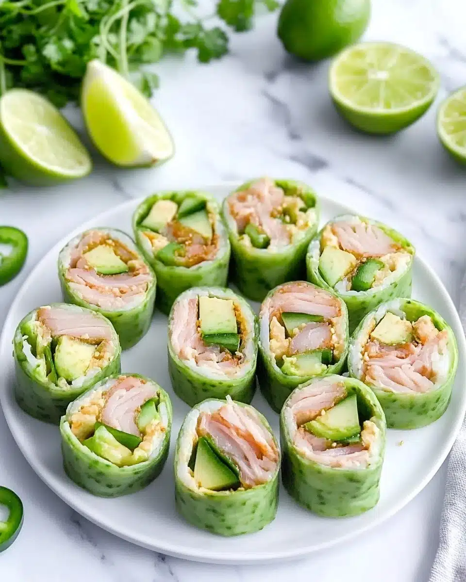 Cucumber Tuna Avocado Salad Rolls Recipe