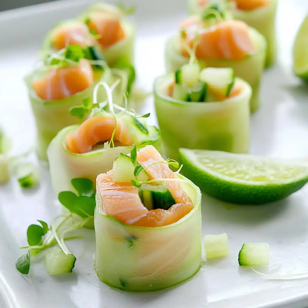 Cucumber Tuna Avocado Salad Rolls Recipe - Recipe Image
