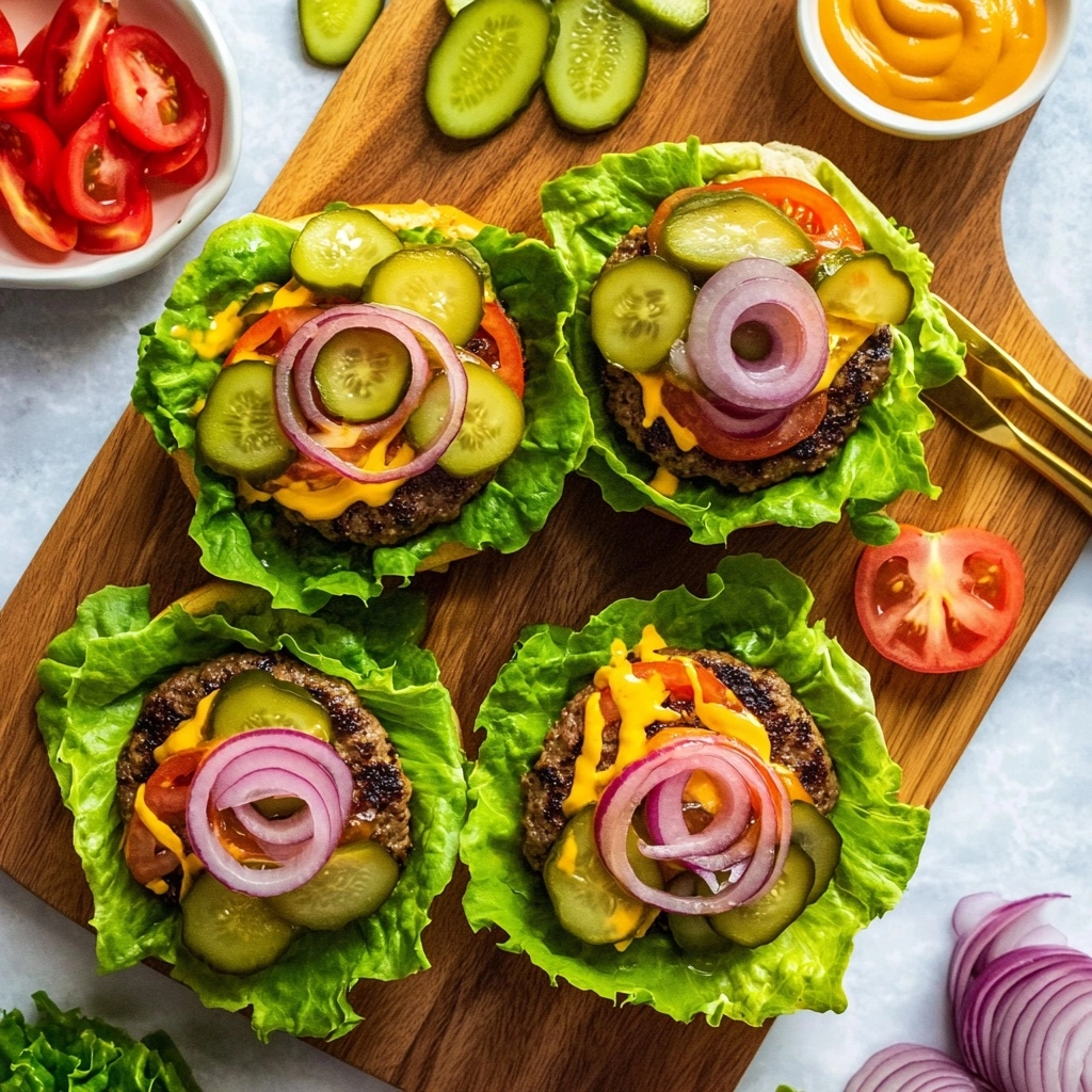 Low Carb Burger Lettuce Wraps Recipe - Recipe Image