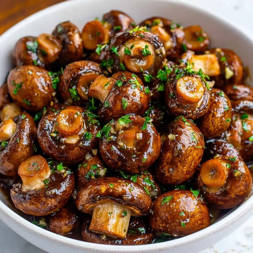 Balsamic Soy Roasted Garlic Mushrooms Recipe - Recipe Image