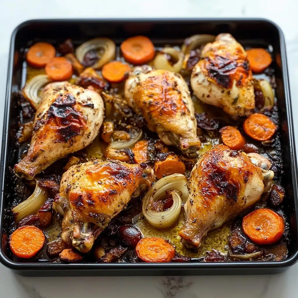 Sweet & Spicy Roast Chicken with Carrots, Dates & Pistachios Recipe - Recipe Image