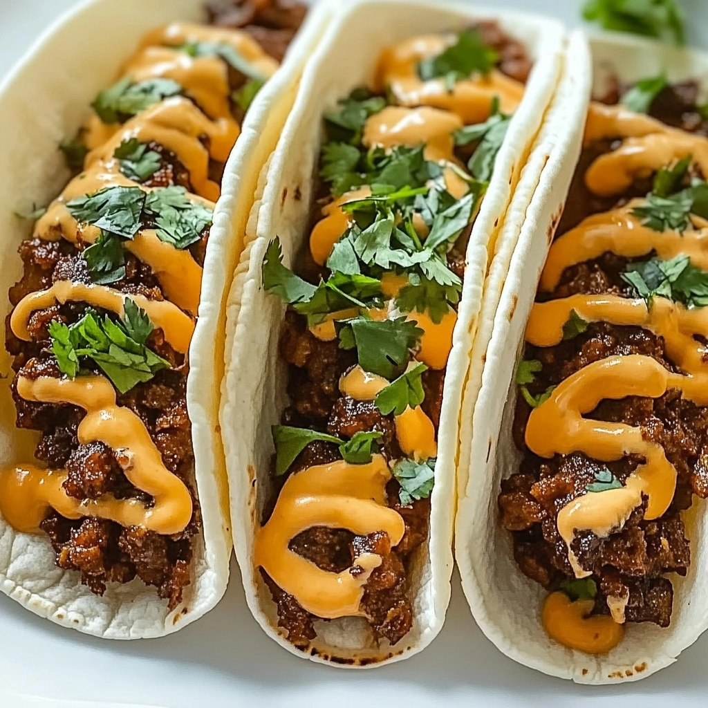 Garlic Butter Honey BBQ Beef Tacos Recipe - Recipe Image