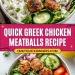 Greek Chicken Meatballs Recipe