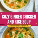 Chicken Soup with Rice, Ginger and Soy Sauce Recipe