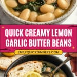 Creamy Lemon Garlic Butter Beans Recipe