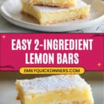 2 Ingredient Lemon Bars Recipe