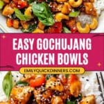 Sweet and Spicy Gochujang Chicken Bowls Recipe