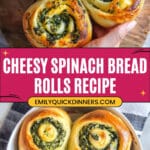 Spinach and Mozzarella Stuffed Bread Rolls Recipe