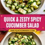 5-Minute Spicy Cucumber Salad Recipe