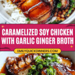Caramelised Soy Chicken in Garlic Ginger Broth with Rice Recipe
