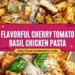 Burst Cherry Tomato Basil Chicken Rigatoni Recipe