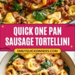 One Pan Tortellini with Sausage Recipe