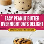 Peanut Butter Cookie Dough Overnight Oats Recipe
