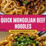 Mongolian Ground Beef Noodles Recipe