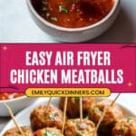 Air Fryer Chicken Meatballs With Parmesan Recipe