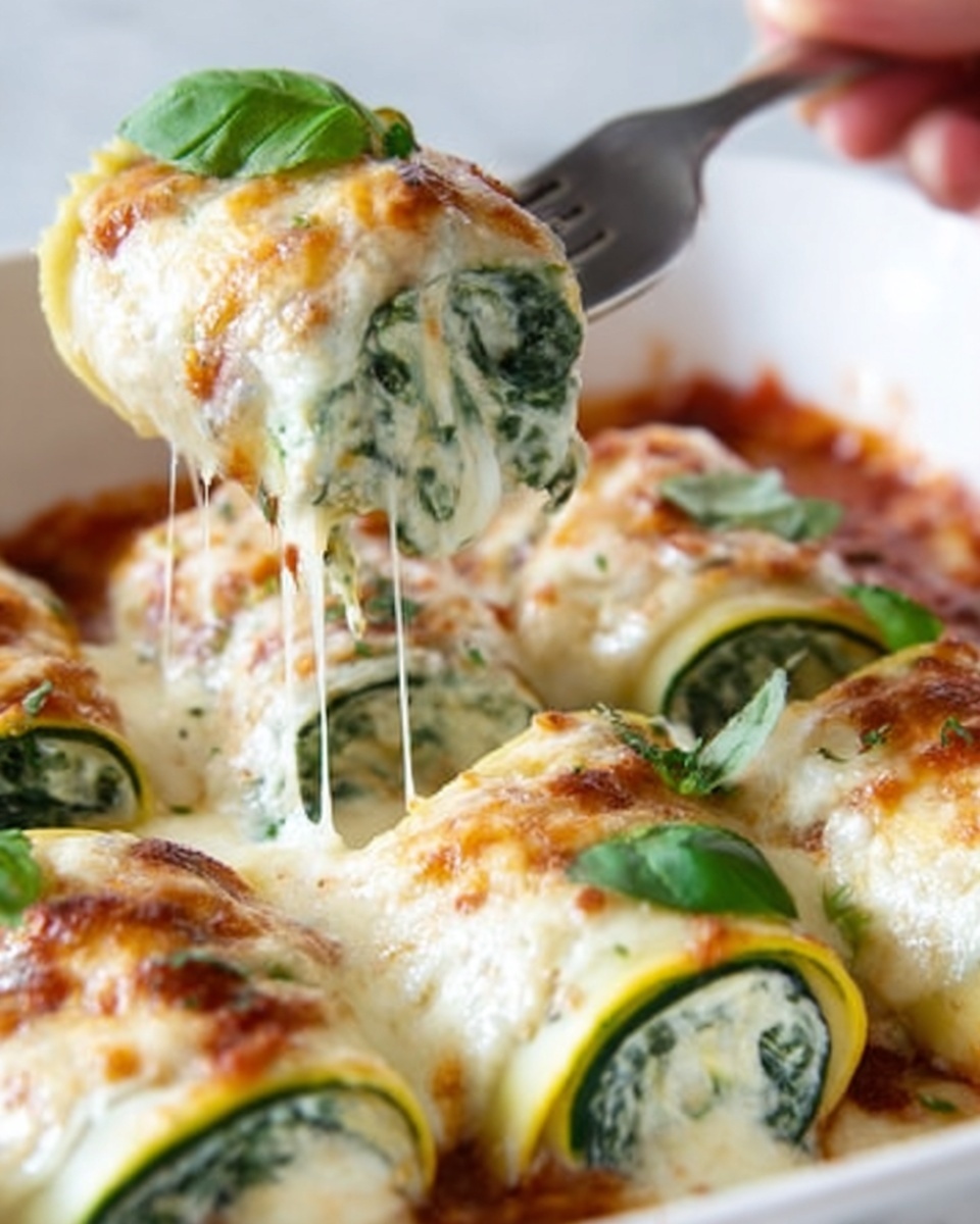 Zucchini Rollatini with Ricotta, Pecorino Romano, and Mozzarella Recipe