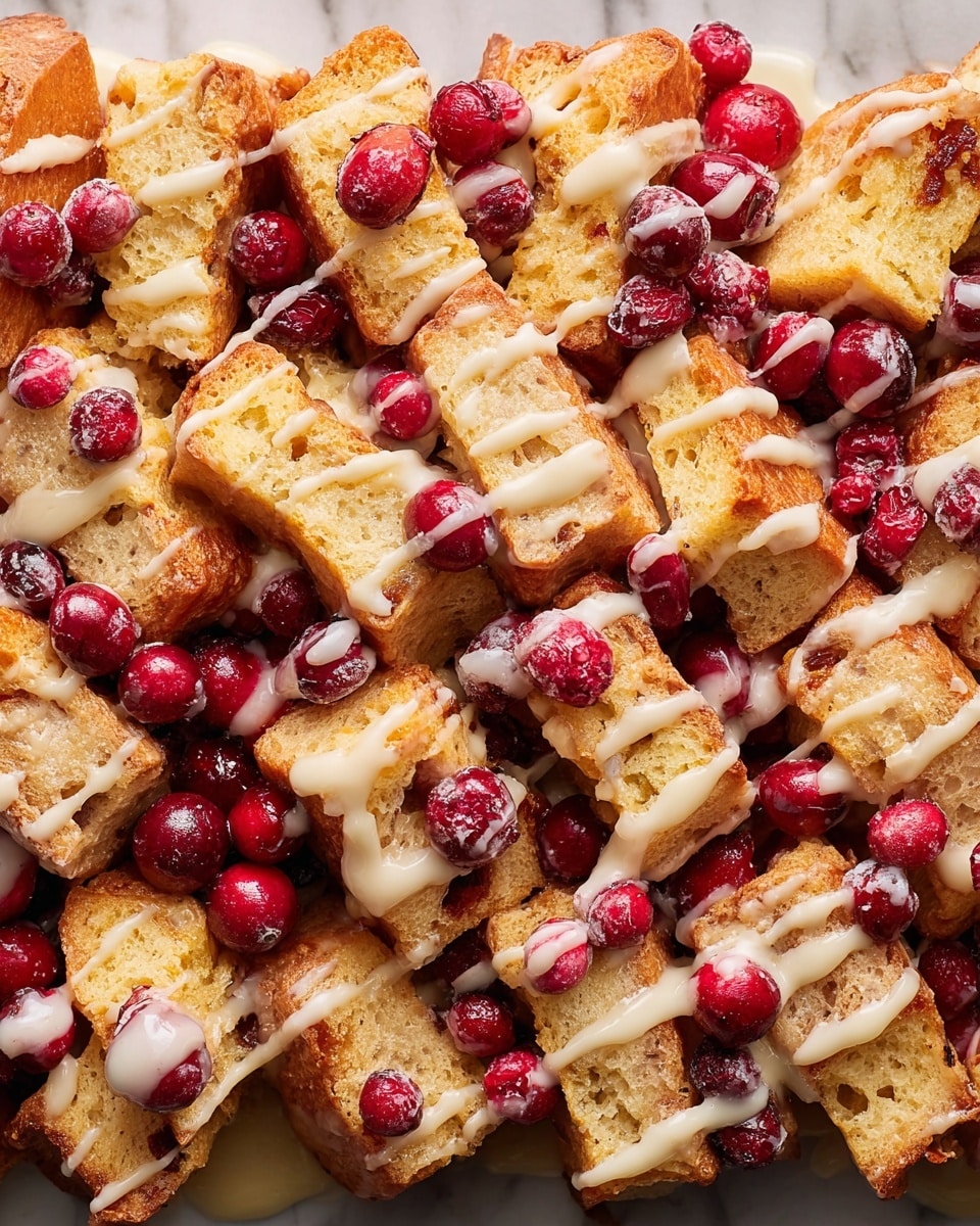Cranberry Bread Pudding with Orange Glaze Recipe