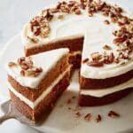 Sweet Potato Cake with Marshmallow Frosting and Toasted Pecans Recipe