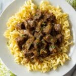 Slow Cooker Amish Beef and Noodles Recipe