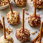 Cheese Ball Bites with Bacon, Pecans, and Pretzels Recipe