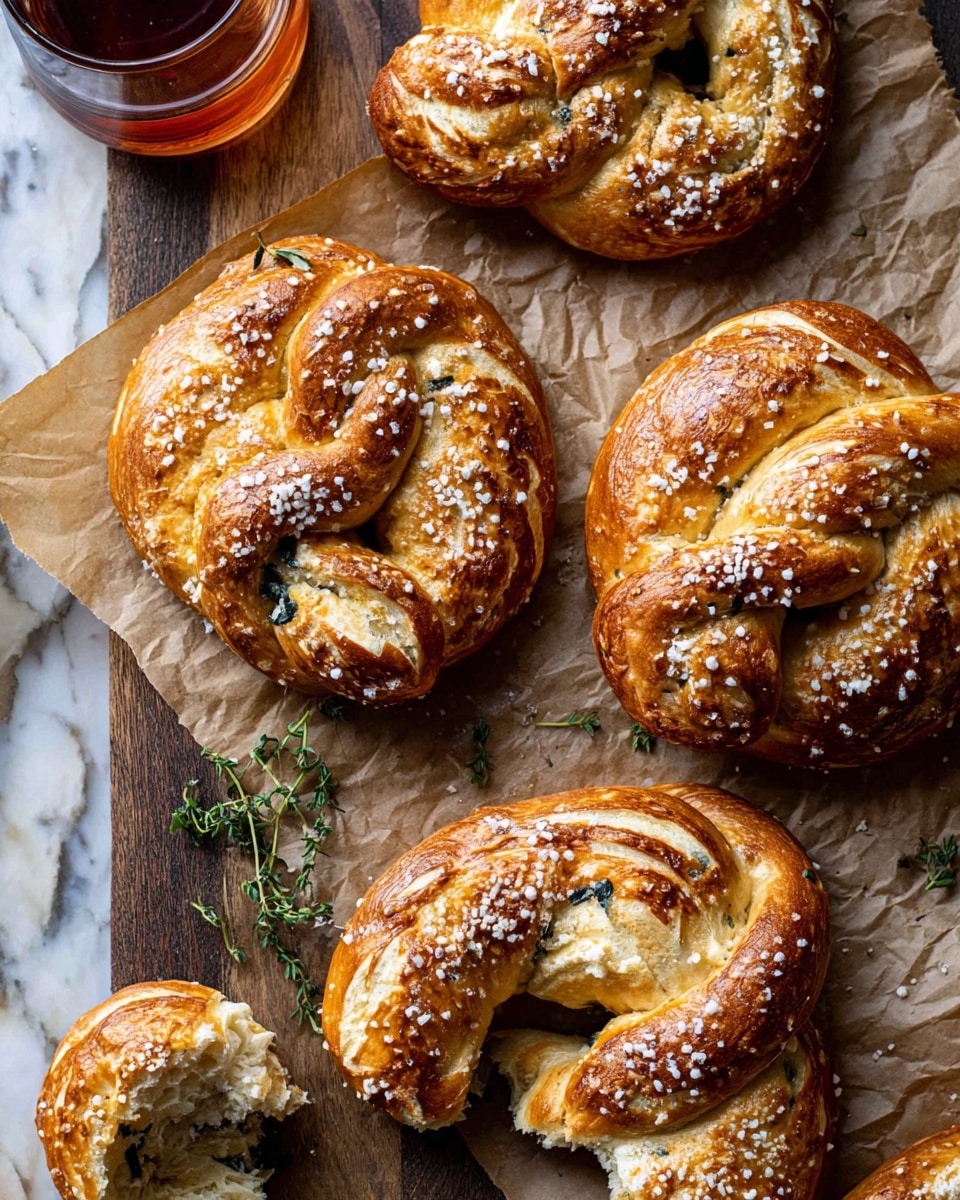 Spinach and Artichoke Stuffed Soft Pretzels Recipe