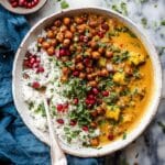 Sweet Potato Lentil Curry with Crispy Sesame Chickpeas Recipe
